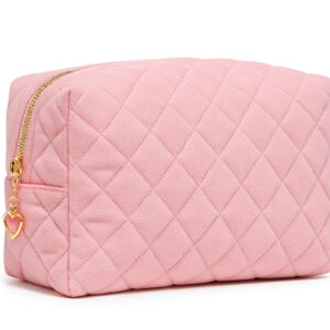Quilted Blush Makeup Bag